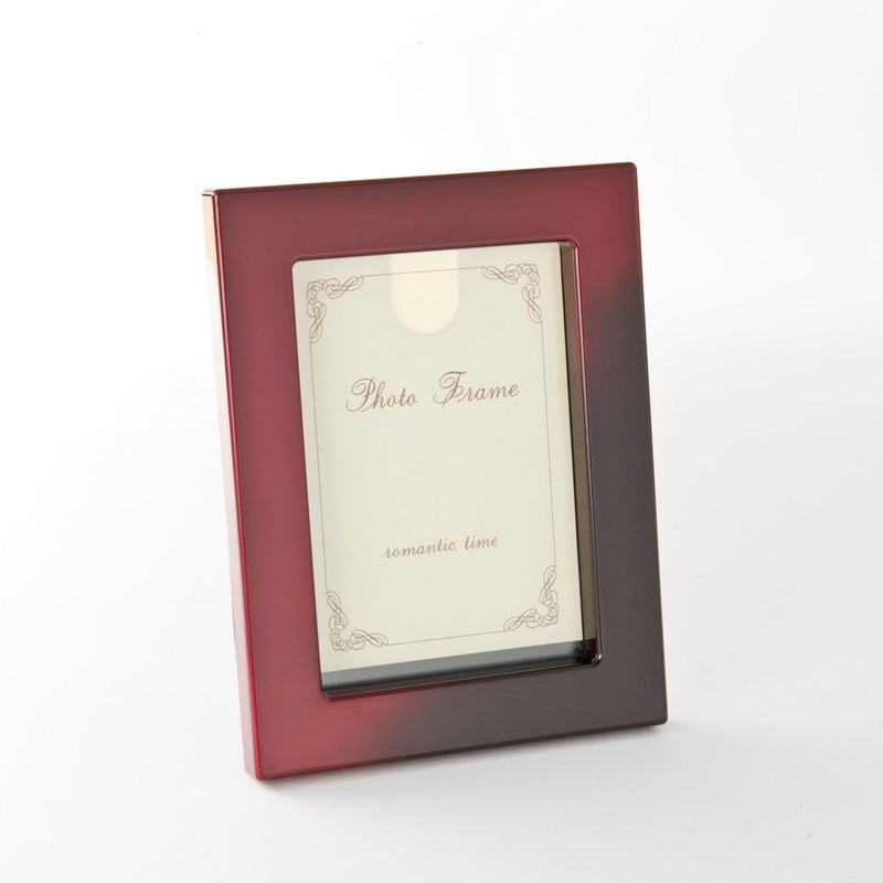 玉虫塗　フォトフレーム　赤【東北工芸製作所】